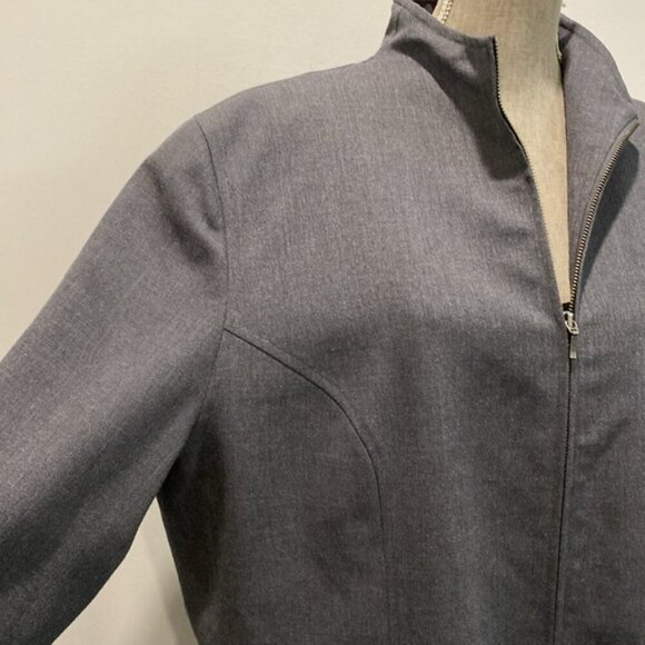 Ralph Lauren Jacket Blazer Wool Gray Zip Up Size 20 - Picture 8 of 16